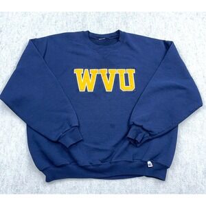Vintage West Virginia Mountaineers Sweatshirt Men XL Crewneck 90s Russell WVU‎